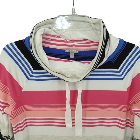 T by Talbots Striped Funnel Neck Sweatshirt SM - Picture 9 of 11